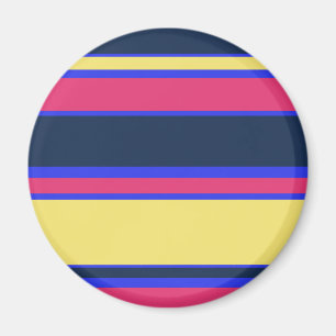 Aimant Brayures rose, jaune et bleue