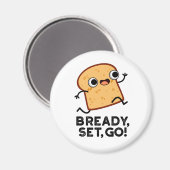 Aimant Bready Set Go Funny Running Pun Pain (Recto/Verso)