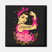 Aimant Breast Cancer Survivor Rosie Riveter Nk Awareness (Devant)