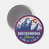 Aimant Breckenridge Colorado Ski Randonnée Mountain Souve (Recto/Verso)
