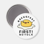 Aimant Breggfast First No Yolk Funny Egg Pun (Recto/Verso)
