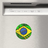 Aimant Brésil Brazil brazilian flag (In Situ (Lave-vaisselle))