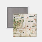 Aimant Brésil de l'Atlas Miller par Pedro Reinel (Recto/Verso)