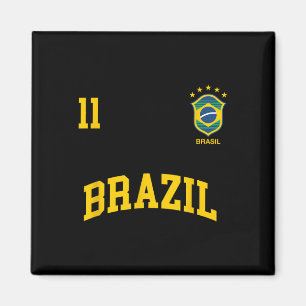 Aimant Brésil Numéro 11 Équipe de football brésilienne Ma