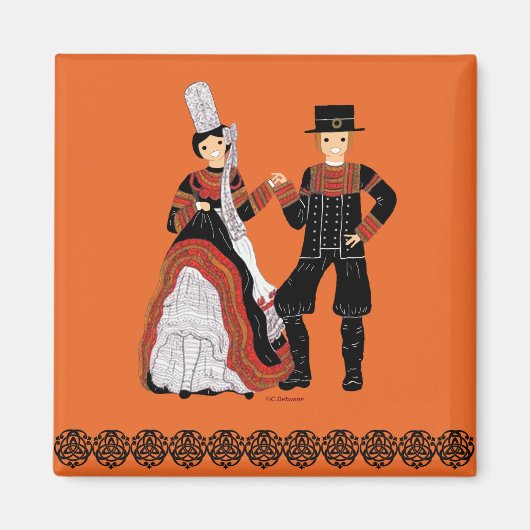 Aimant Bretagne, Bigouden, France (Devant)