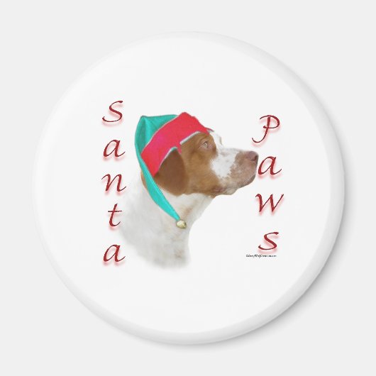 Aimant Bretagne Espagne Père Noël Paws (Devant)