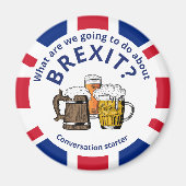 Aimant BREXIT Union Jack Conversation Starter 'Fridge (Devant)
