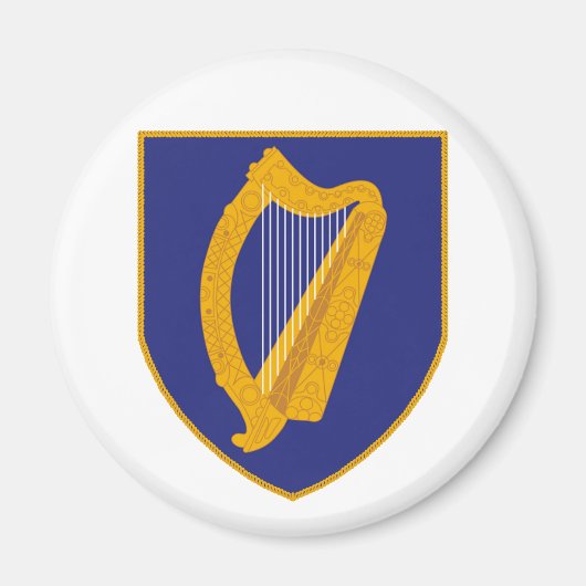 Aimant Brian Boru Harp - Symbole d'Irlande (Devant)