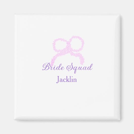Aimant Bride escouade rose parties scintillant arc étoile (Devant)