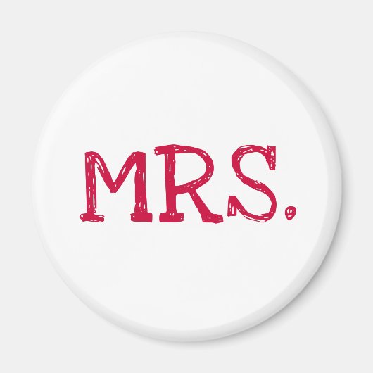 Aimant Bride Red Text Mme. (Devant)