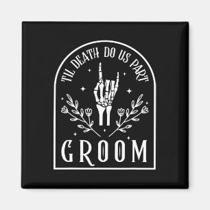 Aimant Bride Skeleton gothique Halloween Fiançailles Mari