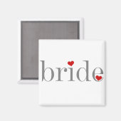 Aimant Bride texte gris (Recto/Verso)