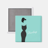 Aimant BRIDE Turquoise Blue Little Black Robe Douche Part (Recto/Verso)