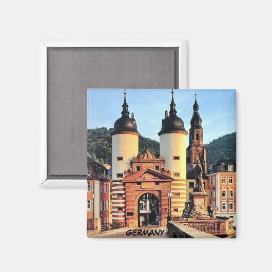 AIMANT BRIDGE GATE, HEIDELBERG ALLEMAGNE (Recto/Verso)