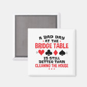 Aimant Bridge Player Funny Quote Bad Day At Bridge Table (Recto/Verso)