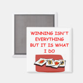 Aimant bridge poker et joueurs de cartes (Recto/Verso)