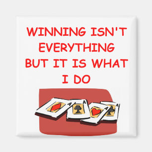 Aimant bridge poker et joueurs de cartes