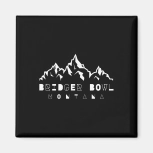 Aimant Bridger Bowl Bozeman Montana Montagne Et Ski Hiver