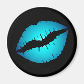 Aimant Bright Aqua Blue Ombre Lips Look (Devant)