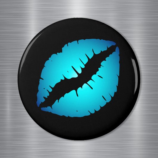 Aimant Bright Aqua Blue Ombre Lips Look