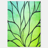 Aimant Bright Green Hues Creative Leave Motif (Recto)