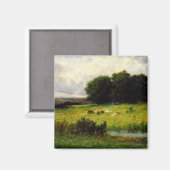 Aimant Bright Scene of Cattle near Stream - Edward Mitche (Recto/Verso)