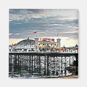 Aimant Brighton Pier et ciel nuageux Peinture numérique (Devant)