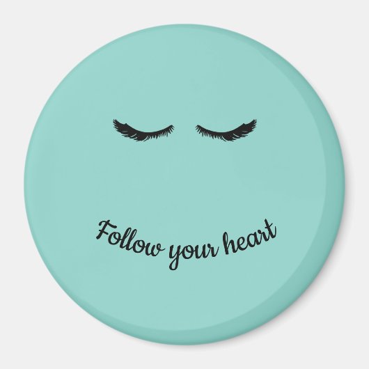 Aimant Brillant d'cils noirs à la menthe (Devant)