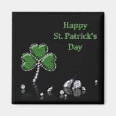 Aimant Brilliant Happy St. Patrick's Day Diamonds (Devant)