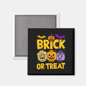 Aimant Brique Ou Traiter Halloween Master Builder Blocks (Recto/Verso)