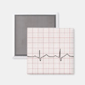 Aimant Brise cardiaque EKG sur papier graphique, pouls Ph (Recto/Verso)