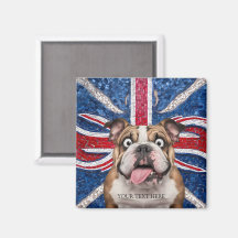 Britanniques Bulldog avec le drapeau de l'Union co