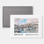 Aimant Brixham, Riviera anglaise, Devon, Angleterre (Recto/Verso)