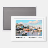 Aimant Brixham, Riviera anglaise, Devon, Angleterre (Recto/Verso)