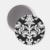 Aimant Brocade noir et blanc (Recto/Verso)