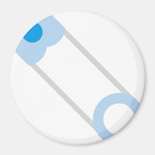 Aimant broche de sécurité bleue (Devant)