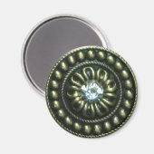 Aimant Broche en bronze avec gemme (Recto/Verso)