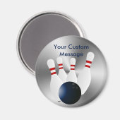 Aimant Broches de bowling 10 broches de bowling Boule per (Recto/Verso)