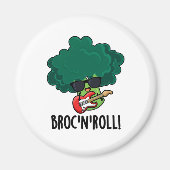 Aimant Brock Et Roll Funny Veggie Brocoli Pun (Devant)