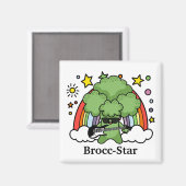 Aimant Brocoli vert Brocc, rock Star (Recto/Verso)