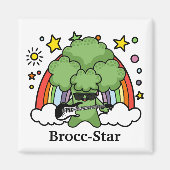 Aimant Brocoli vert Brocc, rock Star (Devant)