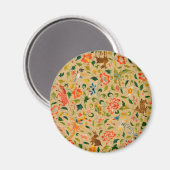 Aimant Broderie animale vintage en crewel : Tapisserie an (Recto/Verso)