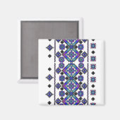 Aimant Broderie bleue (Recto/Verso)