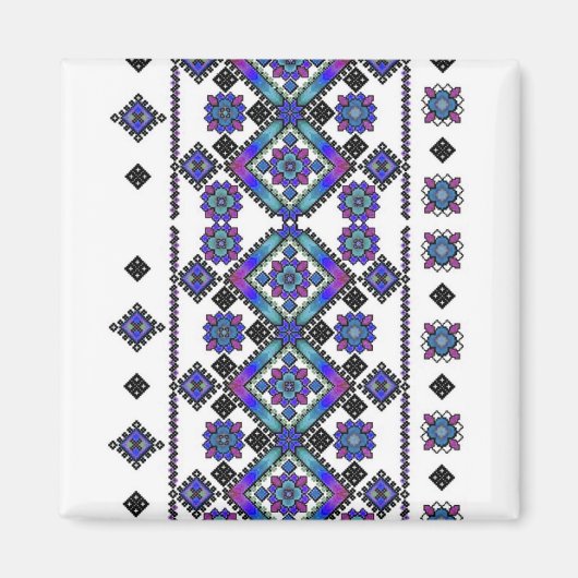 Aimant Broderie bleue (Devant)