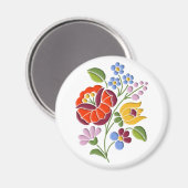 Aimant Broderie Kalocsa - Art populaire hongrois (Recto/Verso)