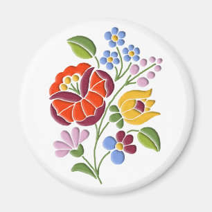 Aimant Broderie Kalocsa - Art populaire hongrois