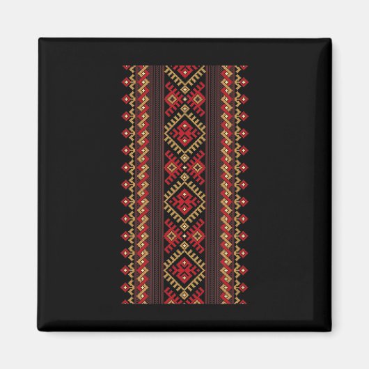 Aimant Broderie Ukraine Vyshyvanka Imprimer Motif ethniqu (Devant)