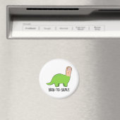 Aimant Bron-toe-saurus Funny Dinosaur Pun (In Situ (Lave-vaisselle))