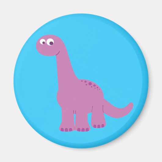 Aimant Brontosaurus pourpre Dinosaur (Devant)