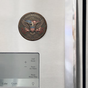 Aimant Bronze Métallique États-Unis 250e anniversaire